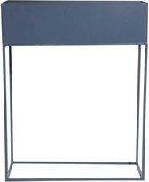 Lisomme staande plantenbak Xavi - Metaal - B55 x H70 x D20 cm - Blauw