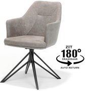 ARMST CALVIN DRAAIVOET ZW-ST SOFT PEBBLE