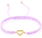 Michelle Bijoux Bracelet de Cheville Or Coeur Violet Taille Unique JE13411