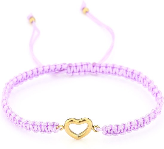 Michelle Bijoux Bracelet de Cheville Or Coeur Violet Taille Unique JE13411