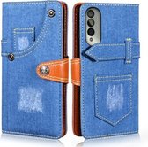 Voor Honor X20 SE Denim Horizontale Flip Lederen Case met Houder & Kaartsleuf & Portemonnee (Donkerblauw)