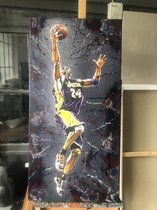 Kobe Bryant- Mixed Media- Katoenen canvasdoek op houten frame- 120x60 cm