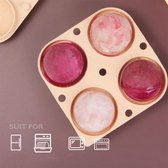 BOTC Multifunctionele 4 Cavity Silicone Bal  - Ice Cube Ball Maker - Pink