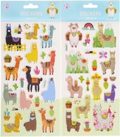 Alpaca Stickers | 28 X 12 Cm | Set van 2 Stickervellen