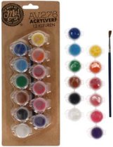 Acrylverf set 12 stuks | Diversen kleuren | Verven | Hobbyverf | Knutselen | Crafts