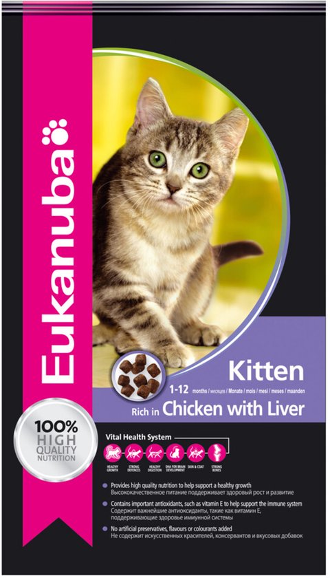 Eukanuba Cat & Kitten - Kip/Lever - Kattenvoer - 10 kg
