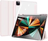 Dux Ducis - Tablet hoes geschikt voor Apple iPad Pro 2021 (12.9 Inch) - Toby Series - Tri-Fold Book Case - Roze