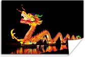Poster Een Chinese draak in het donker - 30x20 cm