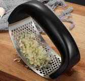√ Knoflookpers - Relles -  Gemberpers - RVS - Vaatwasserbestendig - Zwart/Zilver - Knoflookmaler - Pers - Vaatwasserbestendig - Keukengerei