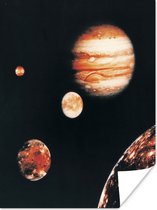 Planeet Jupiter in het sterrenstelsel poster 30x40 cm - klein - Foto print op Poster (wanddecoratie woonkamer / slaapkamer)