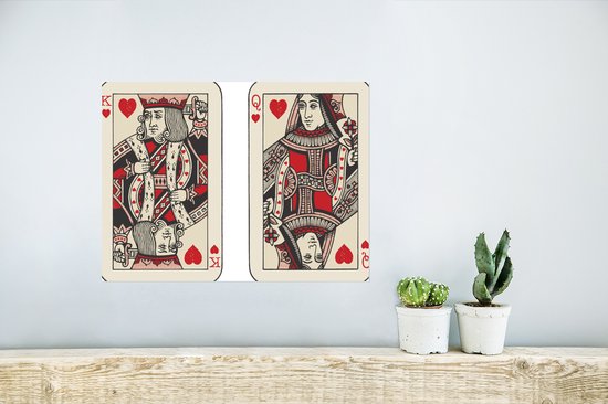 Illustration des cartes à jouer le roi et la reine poster papier 40x30 cm - petit - Tirage photo sur Poster (décoration murale salon / chambre)