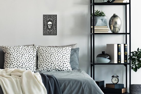 Affiche - Une illustration de cartes à jouer avec un crâne - 20x30 cm