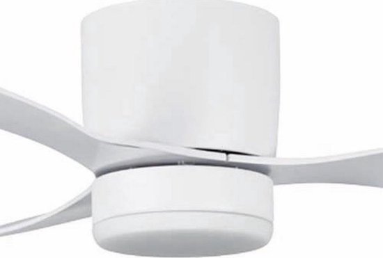 M mimotec LM8095 Plafondventilator met ledlicht, zuigen, 68 W, afstandsbediening, laag stroomverbruik, DC-motor, 6 snelheden, stil, 3 intrekbare vleugels, zomer-/winterfunctie, timer