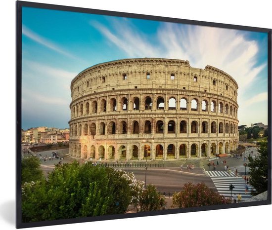 Fotolijst incl. Poster - Roman Colosseum Rome bij zonsondergang - 60x40 cm - Posterlijst