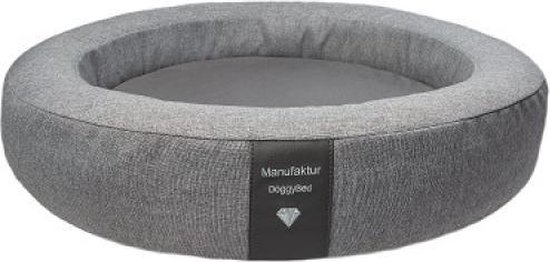 DoggyBed – Orthopedische Hondenmand – Soft Style – Rond Ø 120 – Grijs