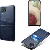 Backcover met Opbergvakjes + PMMA Screenprotector voor Samsung Galaxy A12 _ Blauw
