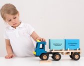 New Classic Toys Houten Speelgoed Vrachtwagen met 2 containers