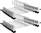 Kledinghangers - Kleerhanger - Broekhanger - 40 x 10,5 cm - Chroom