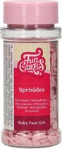 FunCakes Sprinkles Taartdecoratie - Babyvoetjes Meisje - 55g