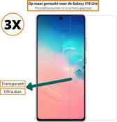 Fooniq UV Screenprotector Transparant 3x - Geschikt Voor Samsung Galaxy S10 Lite