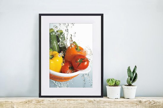 Cadre photo avec affiche - Légumes - Water - Passoire - 30x40 cm - Cadre pour affiche