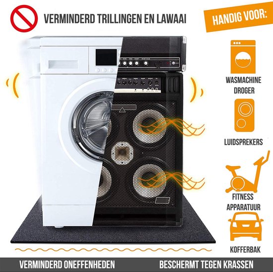 Machine à laver Tapis antidérapant absorbant le bruit, Tapis antitrile, Amortisseur