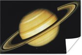 Affiche Saturne avec une couleur jaune 180x120 cm - Tirage photo sur Poster (décoration murale salon / chambre) XXL / Groot format!