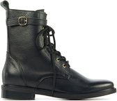 Stefano Lauran Veterboots Dames / Laarzen / Damesschoenen - Leer - S1051 - Zwart - Maat 39