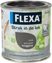 Flexa Strak in de Lak Hoogglans - Buitenverf - Antraciet - 0,75 liter