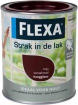 Flexa Strak in de Lak Hoogglans - Buitenverf - Koraalrood - 0,75 liter