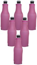 6 stuks bierfleshouder- flessen koel houder - bierfles - Roze