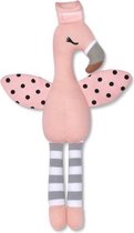 Kraamcadeu: Apple Park Speenknuffel Flamingo met Rammelaar