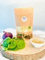 Spinazie Soep met Kikkererwtenmeel-Natural Gedroogde Groente Mix, +6 maanden, Baby Soep
