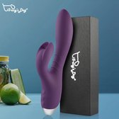 Vibrator Clitoris en bunny vibrator | Discreet verpakt | Sex toy van Tracy's Dog | 10 Standen | Kneading & Sliding |18+ eerste vibrator!