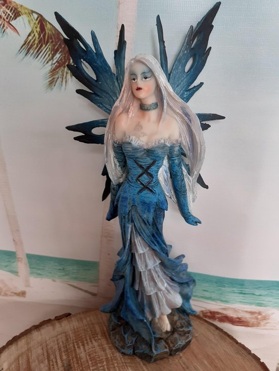 Elfes figurines elfe avec robe bleue par Mayer Chess 29x13x10 cm