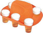 Oranje bierhoed - geschikt voor 6 glazen