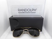 Randolph zonnebril, Aviator AF106, 23 karaat goud, skytec AGX glazen, maat 58