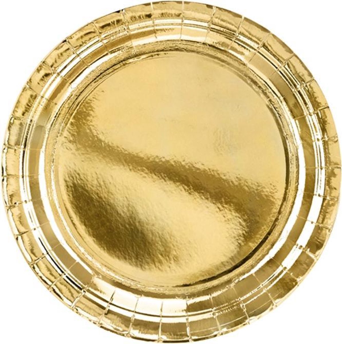Partydeco - Borden goud rond 23 cm (6stuks)
