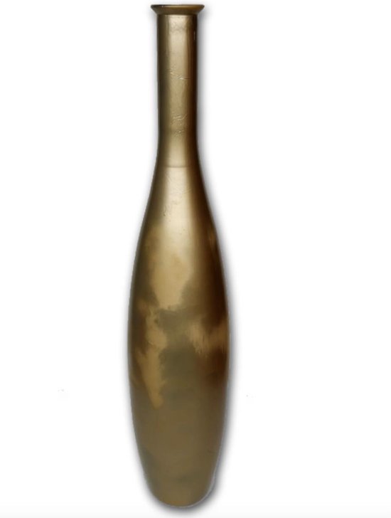Wijnrek4U - Vaas - Gloria XL - Mat goud - 1 meter - Glazen vaas - Vaas glas  -... | bol.com