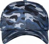 MYRTLE BEACH 6 PANEEL CAP -  CAMOUFLAGE DESIGN - DENIM/ZWART - ONE SIZE.