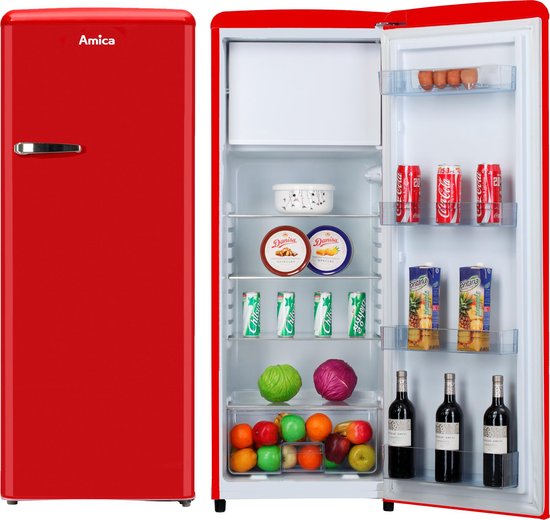 Amica AR5222R frigo combine Autoportante 218 L E Rouge