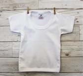 Little Angel - 2 Premium Cotton Basic T-shirts - 2 Baby Hemden - Wit - 3 mnd