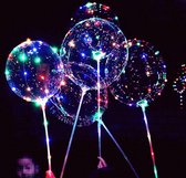 LED BoBo Ballonnen  3 stuks met blauw handvat