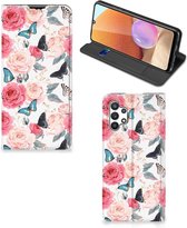 Flipcase Cadeautjes voor Moederdag Samsung Galaxy A32 5G Enterprise Editie | Samsung A32 4G Smartphone Hoesje Butterfly Roses