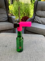 Bier Snorkel Met Timer Roze - Bier - Snorkel - Biersnorkel - Timer - Adtaper - Roze