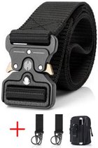 Set de ceinture de travail Premium - Avec porte-clés et sac banane - Réglable jusqu'à 125 cm - Ceinture tactique - Ceinture de couplage