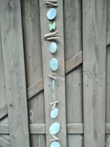 Schelpenhanger Capiz Vlindertje met Steigerhout - 1.2 m. - met ophangoog en doosje - meerdere stuks voordeliger