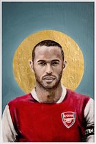 JUNIQE - Poster met kunststof lijst Football Icon - Thierry Henry