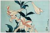 JUNIQE - Poster in kunststof lijst Hokusai - Trumpet Lilies -60x90
