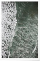 JUNIQE - Poster Oceanic 01 -40x60 /Grijs & Groen
